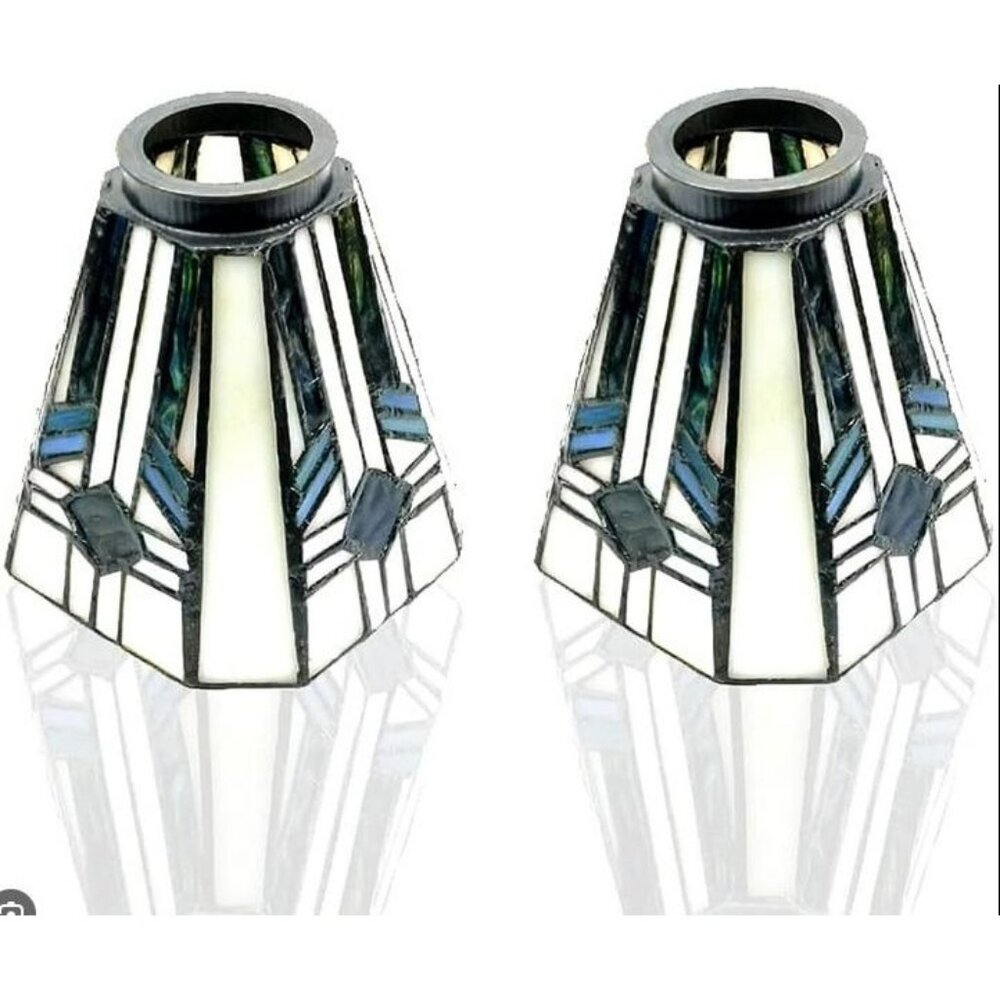 Westinghouse 8112100 2-1/4" Square Tiffany Lamp Shade Art Deco Pack of 2